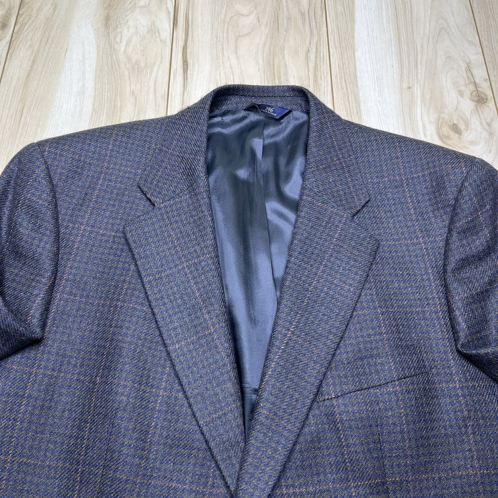 Brooks Brothers 346 Houndstooth Windowpane Plaid Blazer Multicolor Men Size 44L - Picture 5 of 16